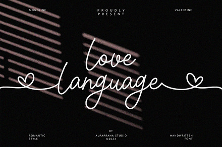 Love Language - Handwritten Font, a Handwritten Font by Alpaprana