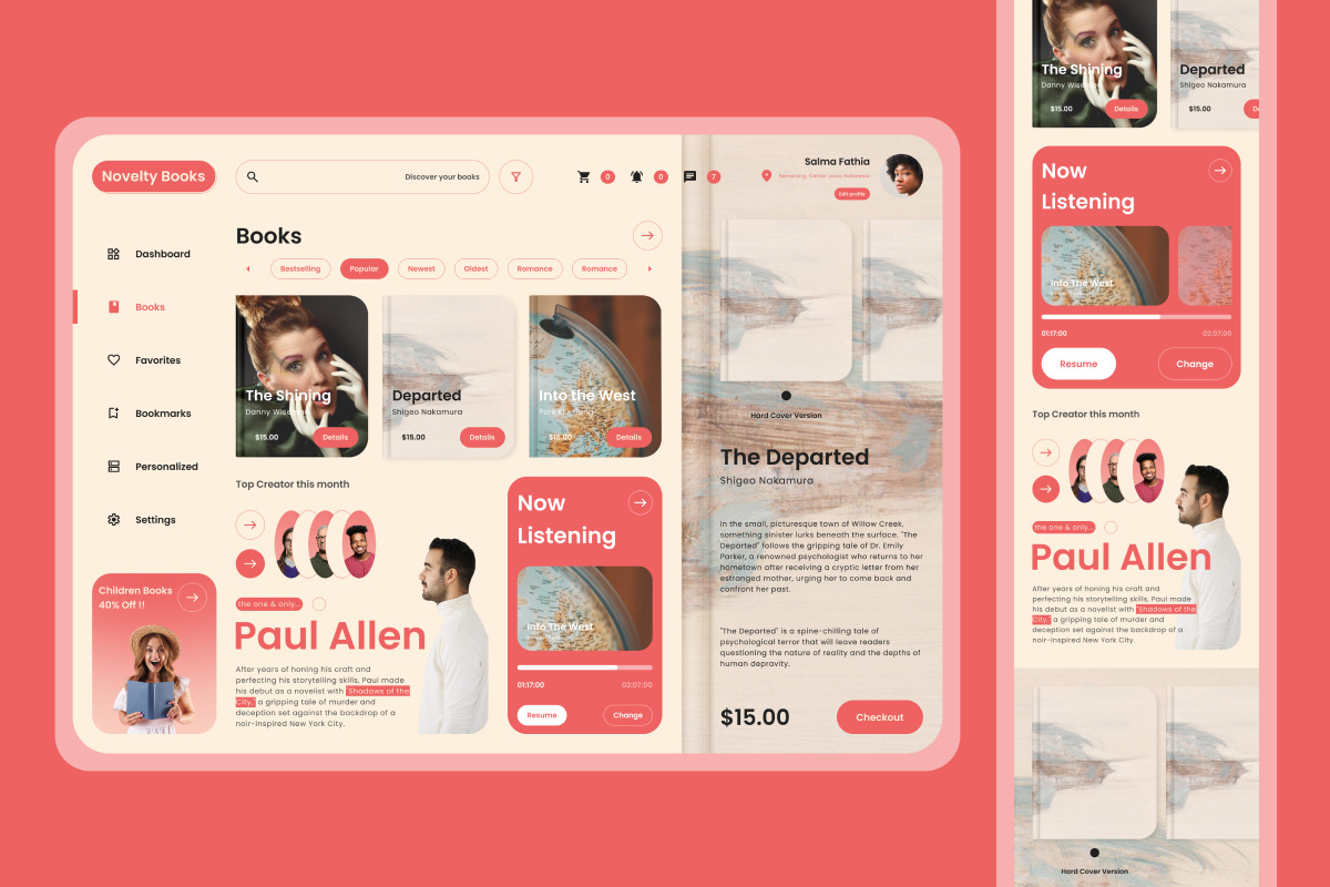 Novelty Books - Online Book Store Da, an UI Kit Template by twinstd (Photo 5 of 5)