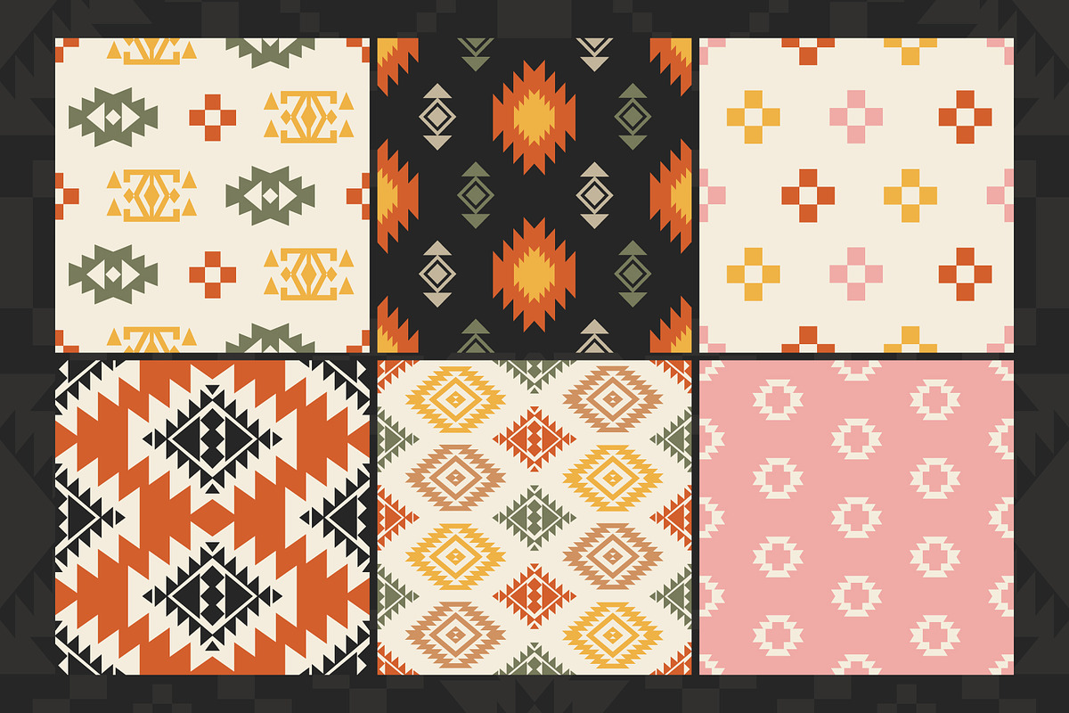 30 Aztec Southwestern Patterns Pack, a Pattern Graphic by Katrinelly (Photo 6 of 15)
