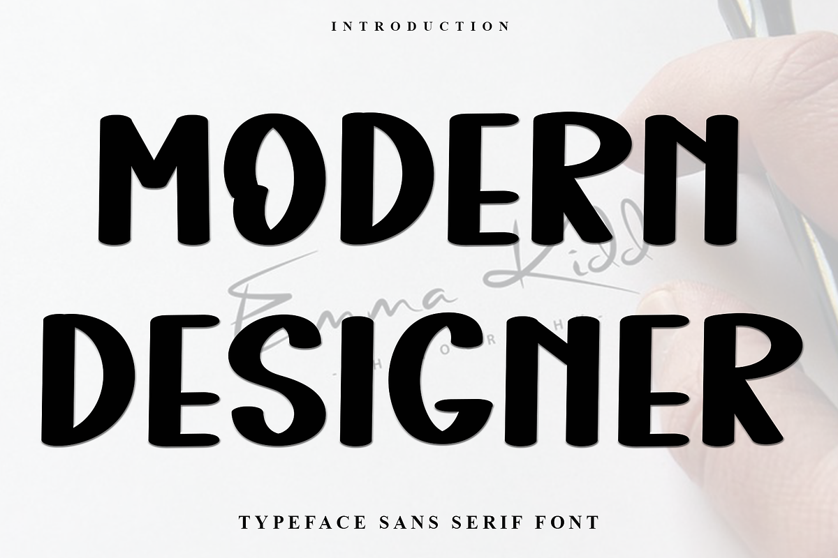 Modern Designer, a Script Font by InermediaSTUDIO (Photo 1 of 8)