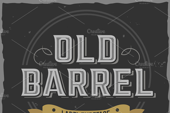 Vintage Label Typeface Old Barrel