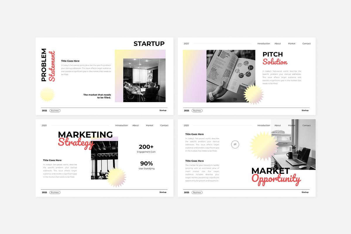 White Minimalist Startup Pitch Deck, a Presentation Template by Eklip Studio (Photo 3 of 6)