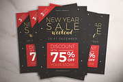 New Year Sale Weekend Flyer, a Flyer Template by KMZVR.Lab (Thumbnail 4 of 4)