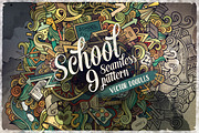 9 School Seamless Patterns Set, a Decorative Illustration by BALABOLKA (Thumbnail 1 of 5)