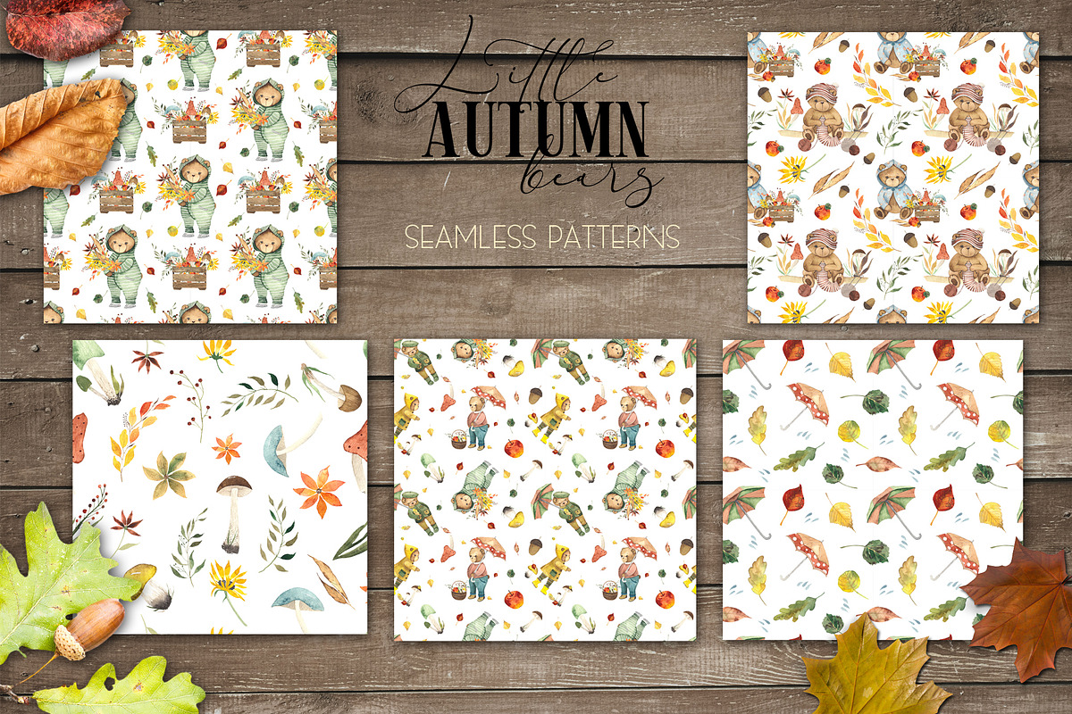 Little Autumn Bears. Watercolor, an Object Graphic by Ana-Sakuta (Photo 10 of 12)
