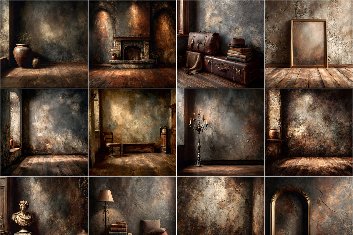 Brown Vintage Studio Backgrounds, a Background Graphic by Walllow Creatives (Photo 3 of 3)