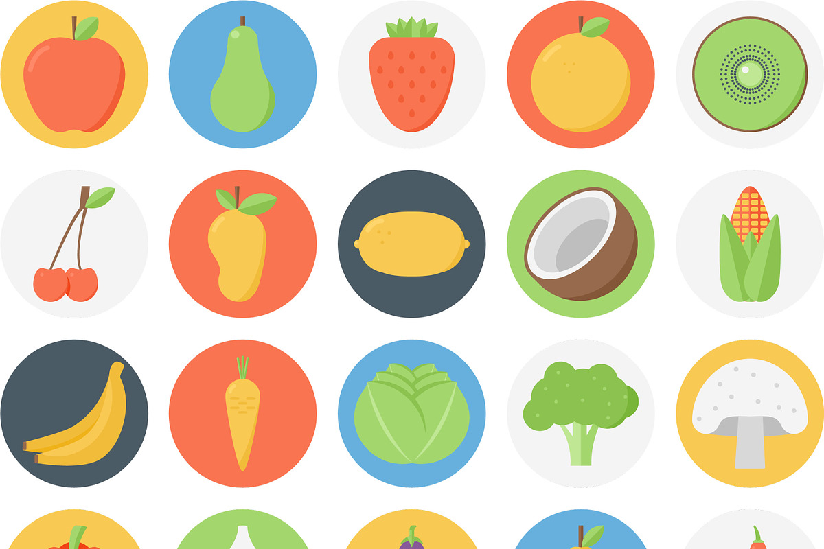 150 Funky Food Icons, an Icon by Flat Icons (Photo 5 of 6)