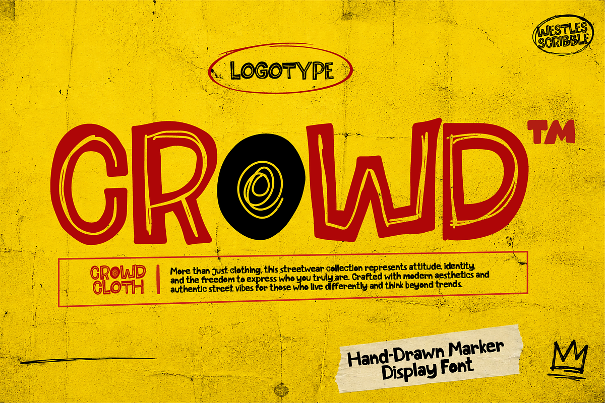 Westles Scribble Hand Drawn Font, a Handwritten Font by Ronny Studio (Photo 5 of 9)