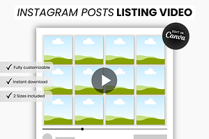 Instagram Posts Listing Video Canva