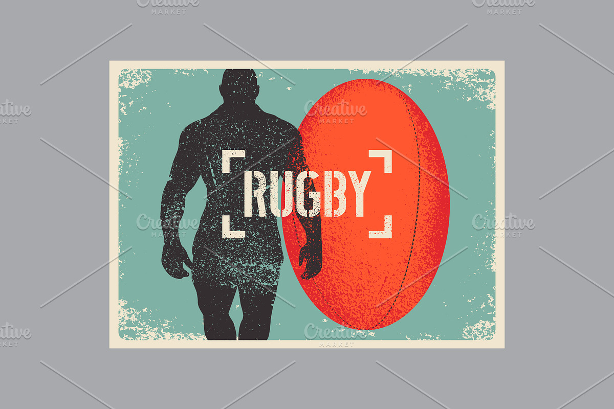 Rugby vintage grunge vector posters., a Sport Illustration by PoPaShop (Photo 3 of 9)