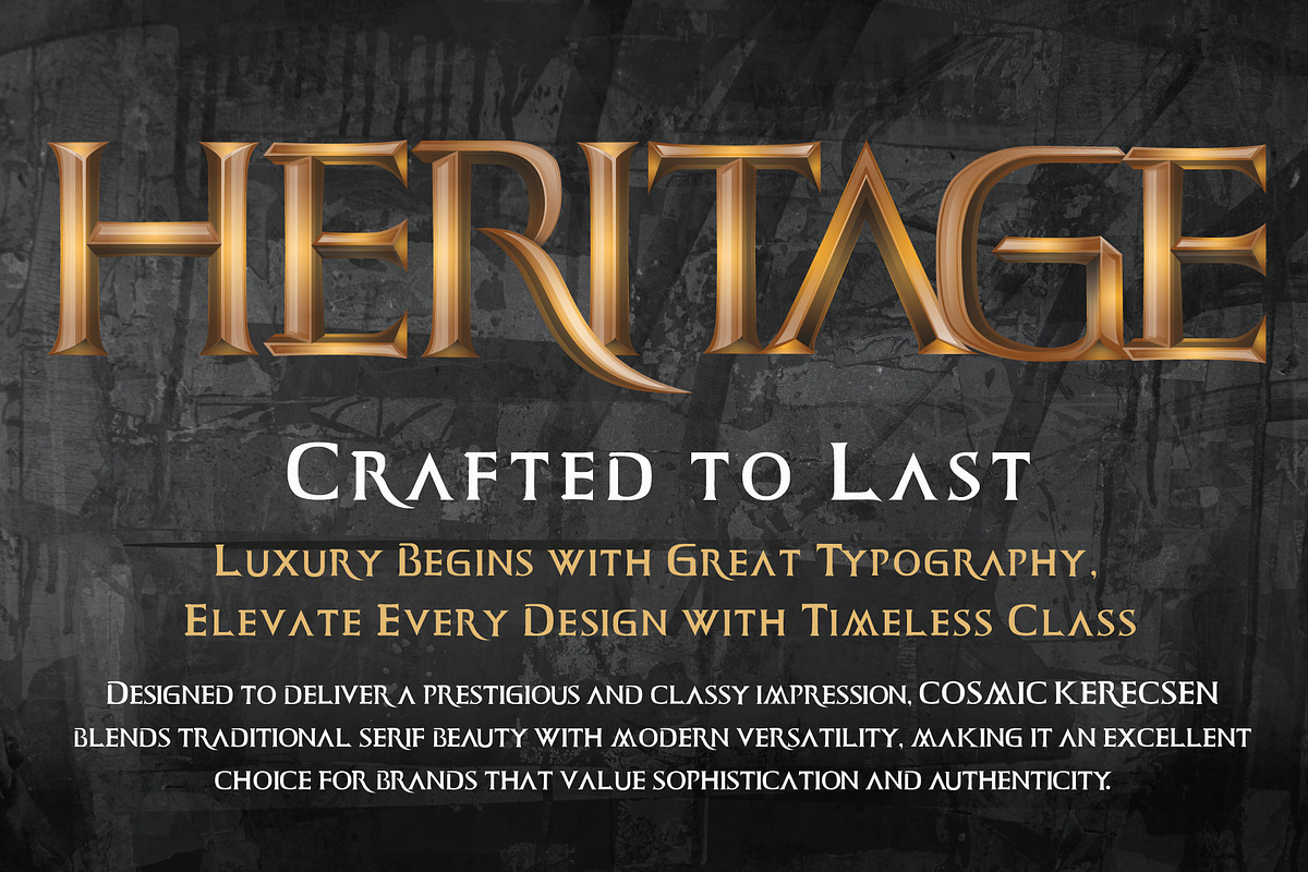 COSMIC KERECSEN - Classic Elegance, a Serif Font by HypeWorksCo (Photo 11 of 16)