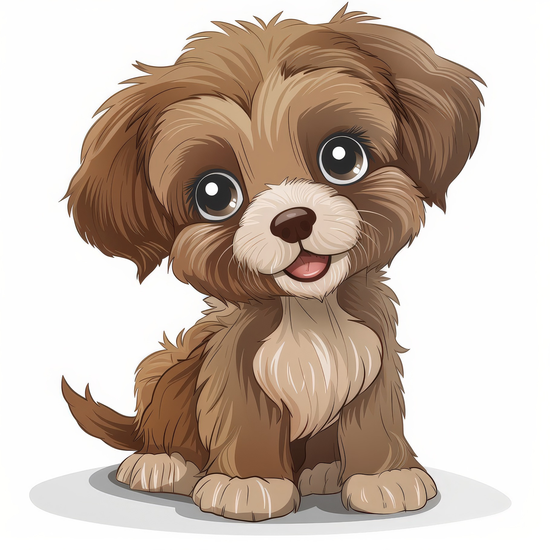 Cute cartoon adorable labrador puppy, an Animal Photo by Pixeness Studio