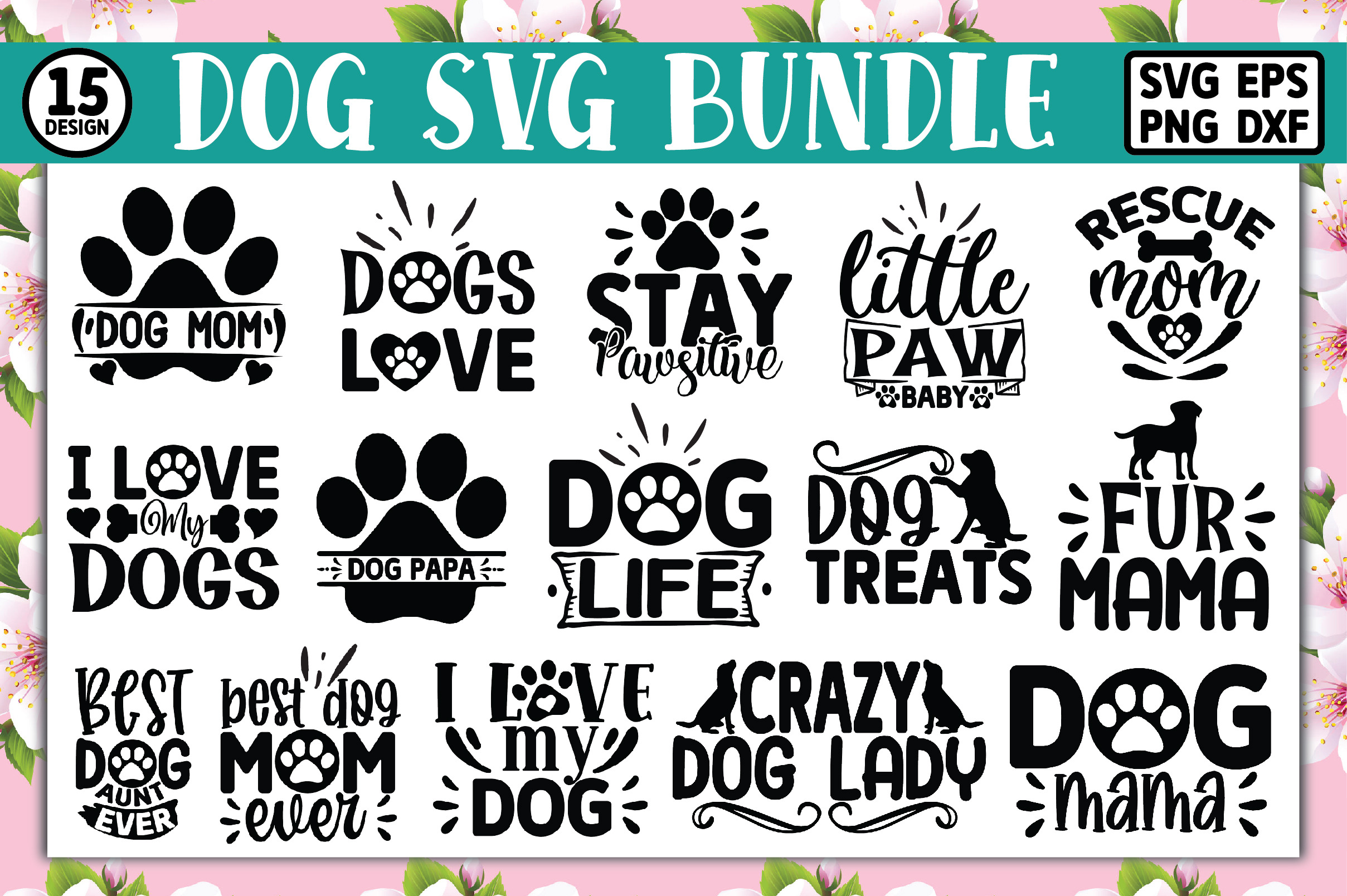 Dog SVG Bundle, an Illustration by crafthome