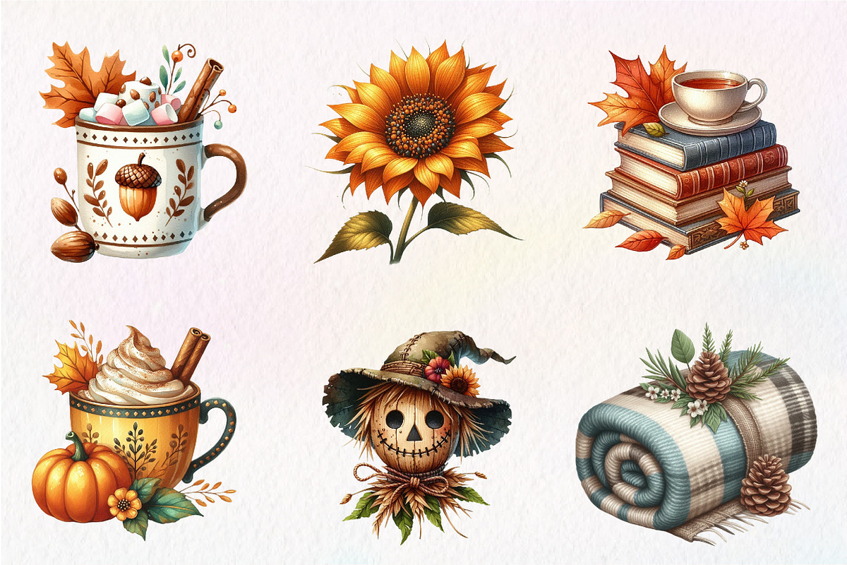 Watercolor Autumn Sublimation Clipar, an Illustration by CreationArt (Photo 6 of 9)