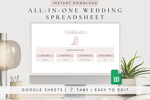Wedding Planner Google Sheets, a Templates & Theme by BRANDcontent