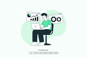 Business Data Analysis & Workflow, a Work Illustration by Partikusi Design (Thumbnail 1 of 3)