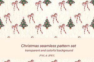 Christmas Seamless Pattern Set, an Illustration by Oleksandra Illustrates