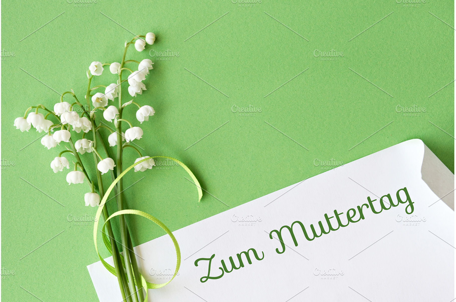 Lily of the valley bouquet with card, a Photo by tilialucida