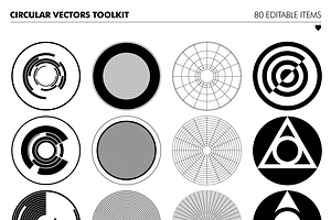 Circular Vectors Toolkit - 80 Items