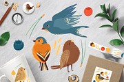 Bird illustration. Vector set, an Animal Illustration by Lesya Skripak (Thumbnail 3 of 3)