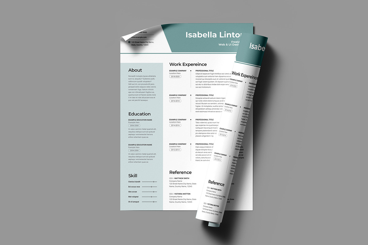 Modern Resume Template CV, a Resume Template by PixelStudio (Photo 3 of 4)