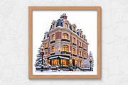 Winter Shop Buildings Clipart Bundle, an Object Graphic by FiveStarCrafting (Thumbnail 13 of 13)