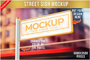 Street Sign Mockup PSD, an Advertising Mockup by Bruno's Shop (Thumbnail 1 of 4)