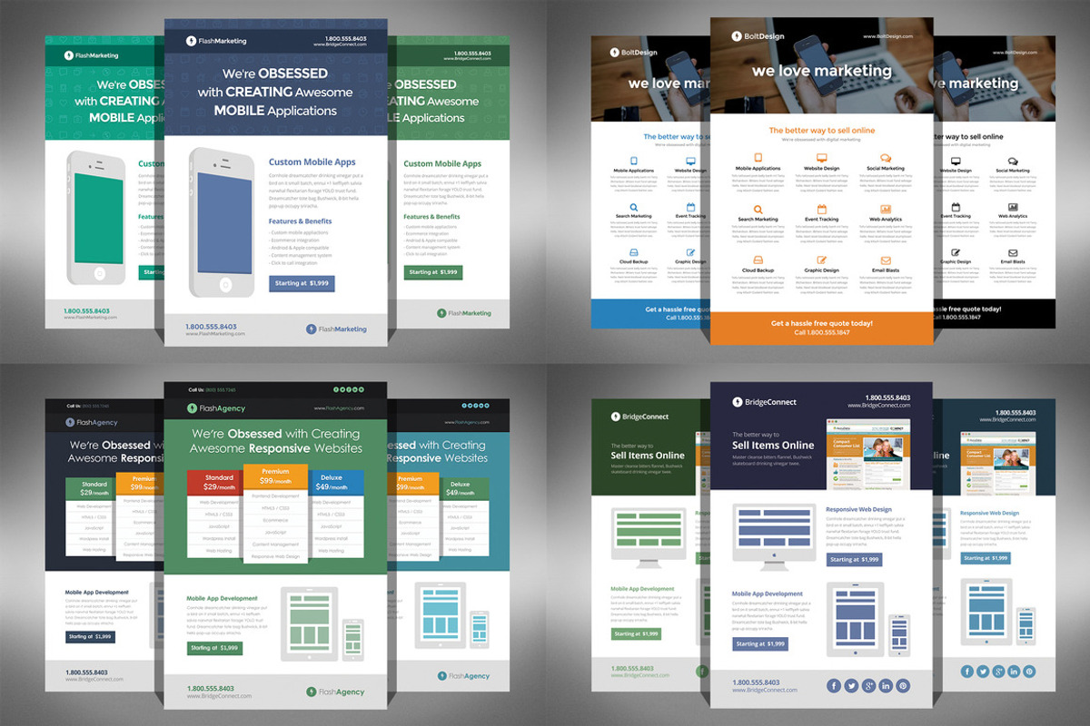 Flat Design Corporate Flyer Bundle, a Flyer Template by Creativenauts (Photo 2 of 4)