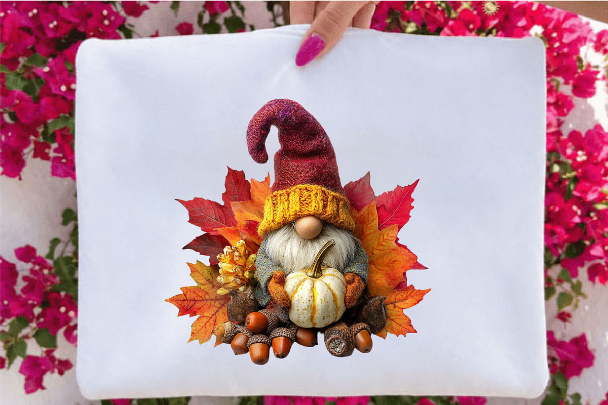 Cute Autumn Gnome PNG Clipart, a Seasonal Illustration by SVGArt (Photo 4 of 5)