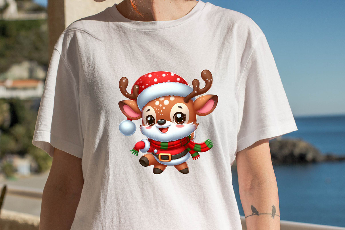 Baby Deer Christmas Sublimation Clip, an Illustration by SVGArt (Photo 5 of 8)