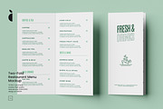 Restaurant Menu Mockup Two Fold, a Books & Magazine Mockup by Catkie - Digital Art (Thumbnail 1 of 7)