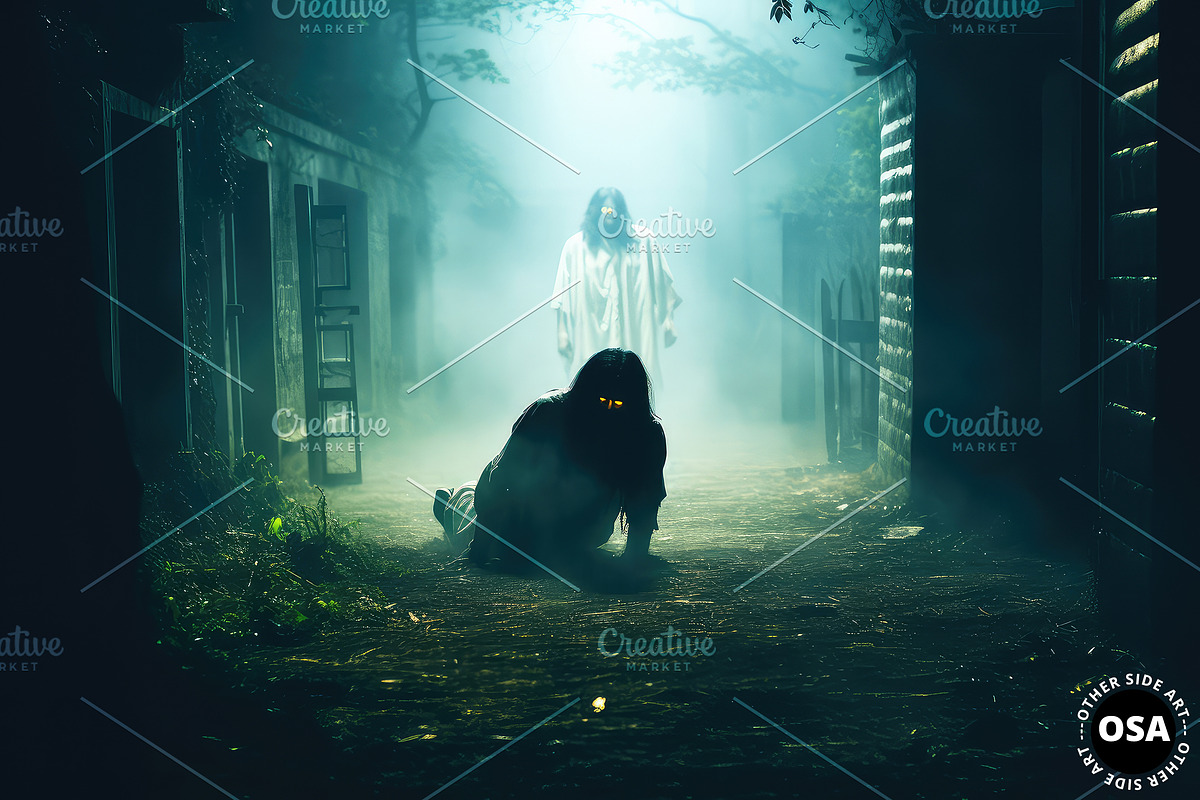 Haunted Woman Horror Poster, a Person Illustration by Other Side Art