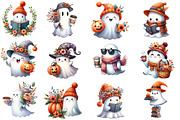 Funny Halloween Ghost Clipart, an Illustration by Designworld (Thumbnail 2 of 6)
