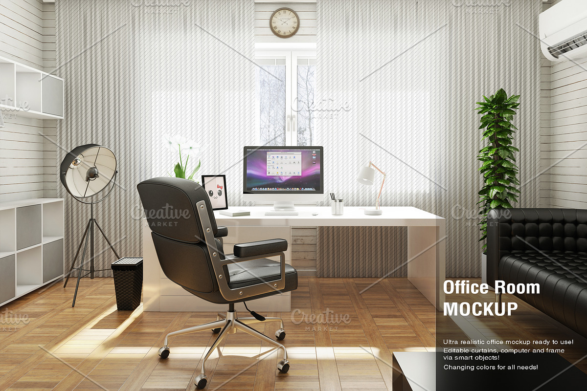 Office Room Mock-Up, a Household Mockup by IsometricWorld (Photo 1 of 9)