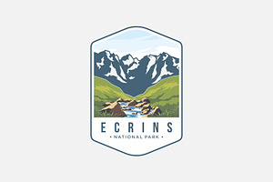 Ecrins National Park logo, a Branding & Logo Template by swarnstudio