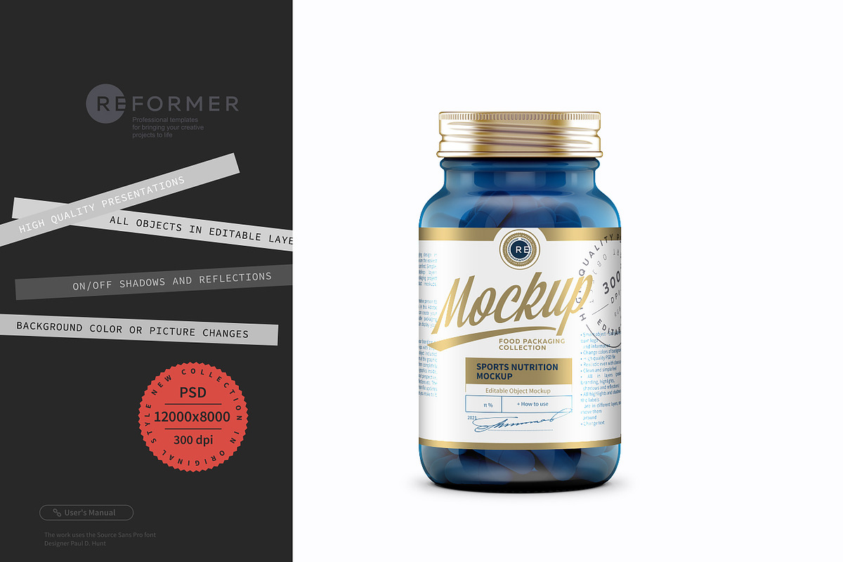 Bottle Capsules Mockup, a Packaging Mockup by Reformer Mockup (Photo 5 of 6)