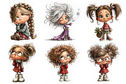 Whimsical Christmas Girl Clipart, an Illustration by Libby Wishes (Thumbnail 4 of 7)