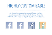Handmade Social Media Icons, an Icon by Linseed Studio (Thumbnail 2 of 4)