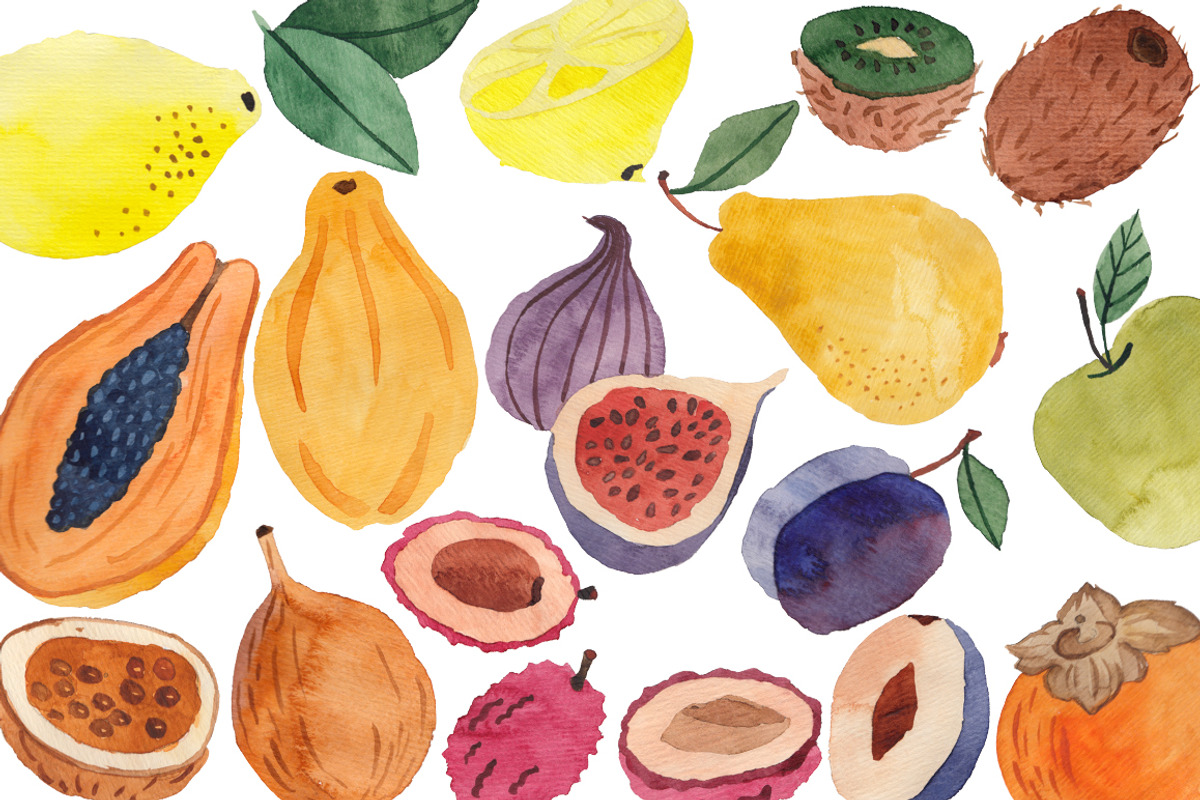 Watercolor fruit, an Illustration by risovanya (Photo 2 of 4)