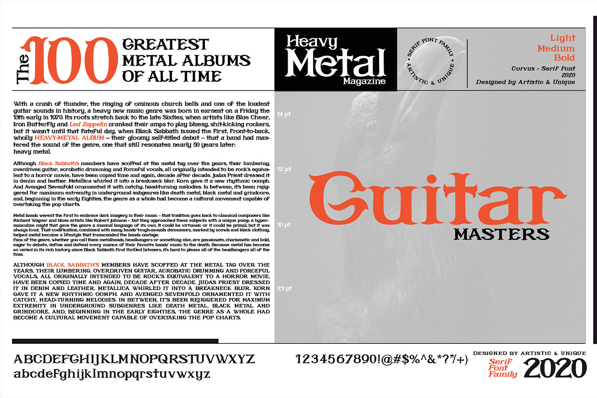 CORVUS Serif font, a Serif Font by Artistic & Unique (Photo 15 of 15)