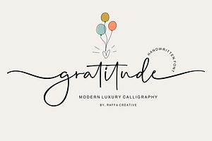 gratitude signature, a Script Font by Raffa Creative