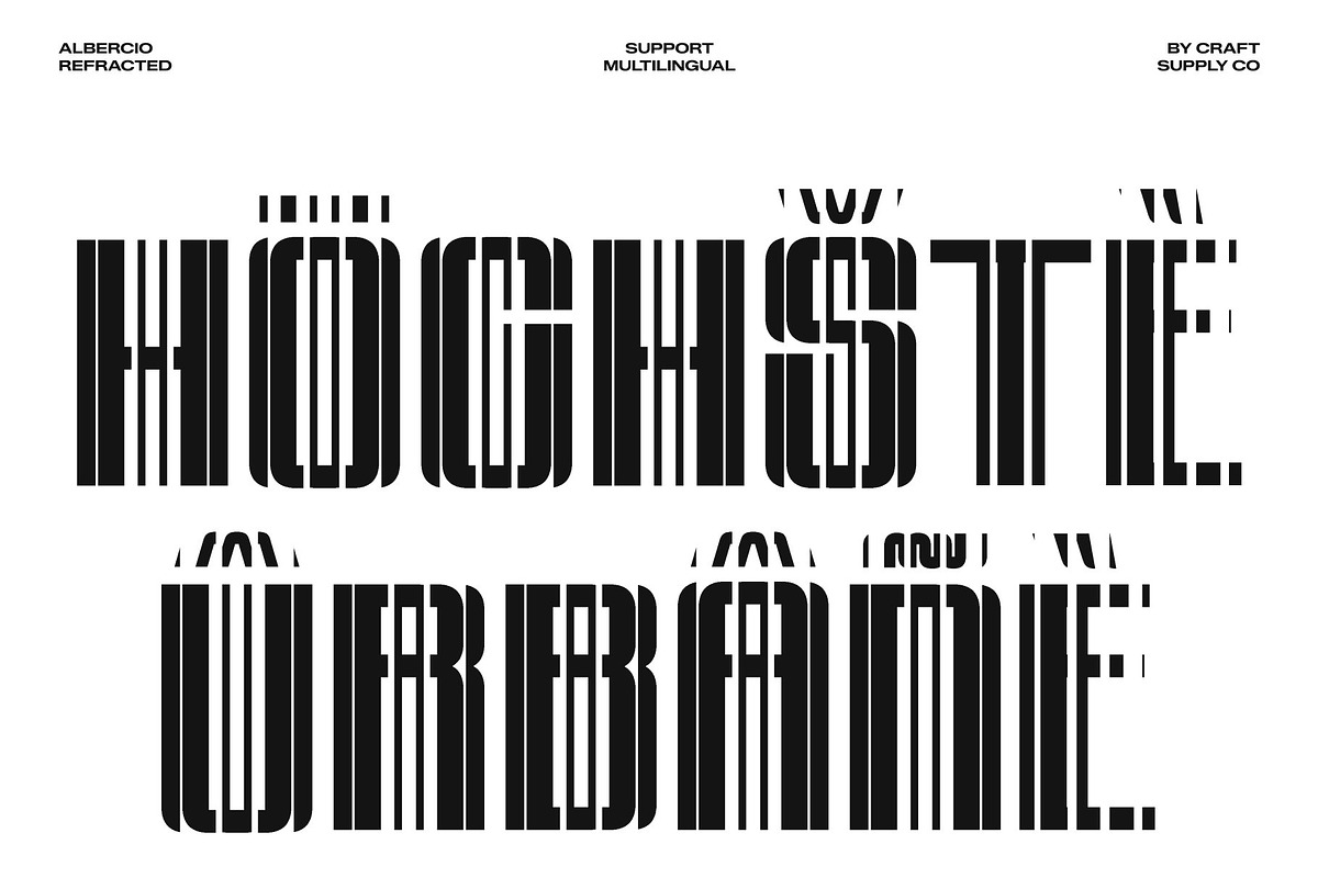 Albercio Refracted, a Sans Serif Font by Craft Supply Co. (Photo 7 of 8)
