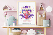 Cartoon candy bat. Tshirt, PNG., an Animal Illustration by KENO Mascots (Thumbnail 3 of 4)