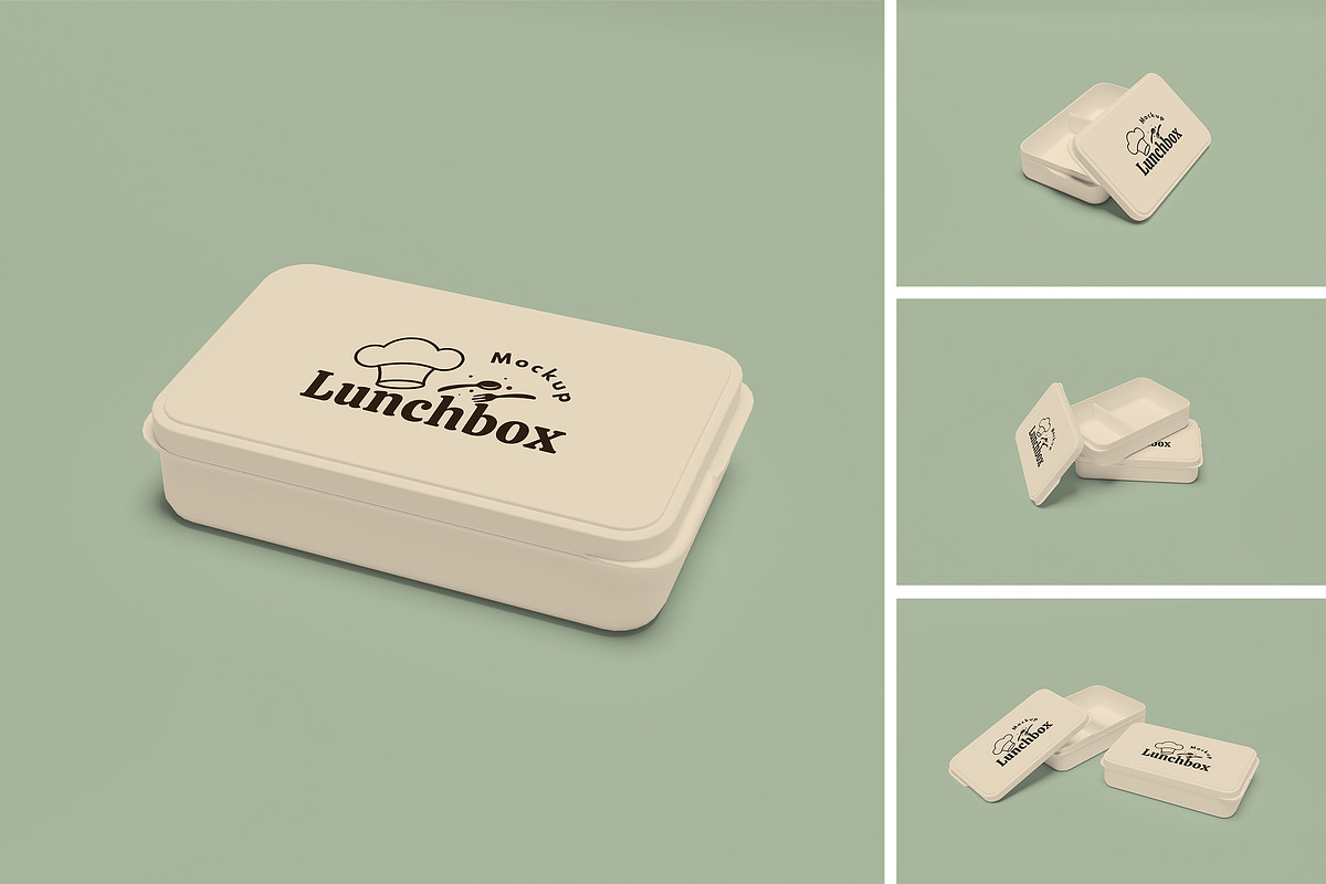 Lunch Box Mockup, a Packaging Mockup by xavier_studio (Photo 1 of 5)