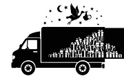 Cute baby toy truck design featuring, an Illustration by Amazin_art (Thumbnail 16 of 33)