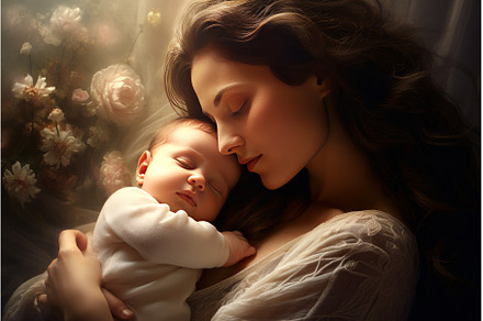 Radiant Happy mother baby. Generate, a Person Photo by Ylivdesign