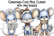Christmas Cute Mice Clipart Bundle, an Illustration by Pixels.Craft (Thumbnail 1 of 6)