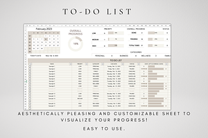 Excel To-Do List & Calendar