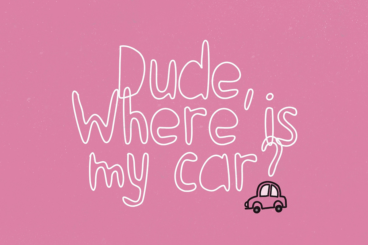 Snappy Sketch - Playful Outline, a Handwritten Font by HipFonts (Photo 2 of 9)