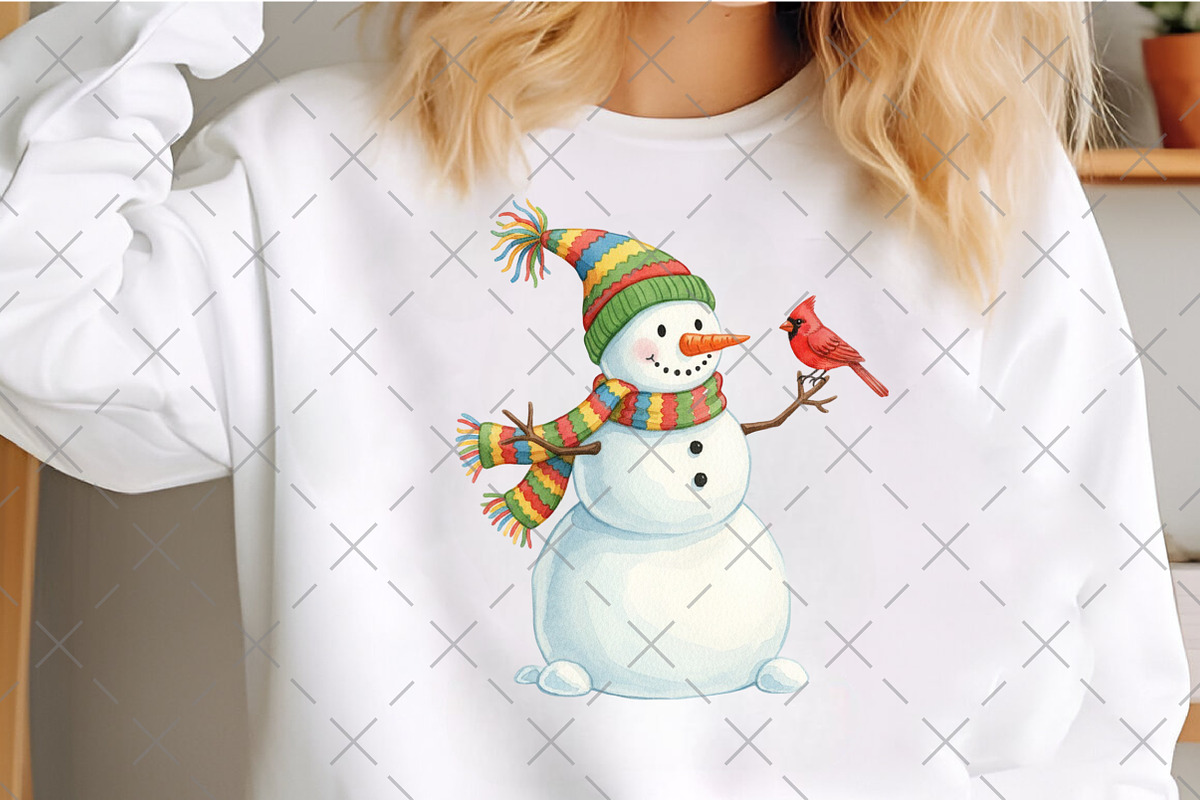 Christmas Cute Funny Snowman PNG, an Illustration by Craft Nest (Photo 2 of 6)